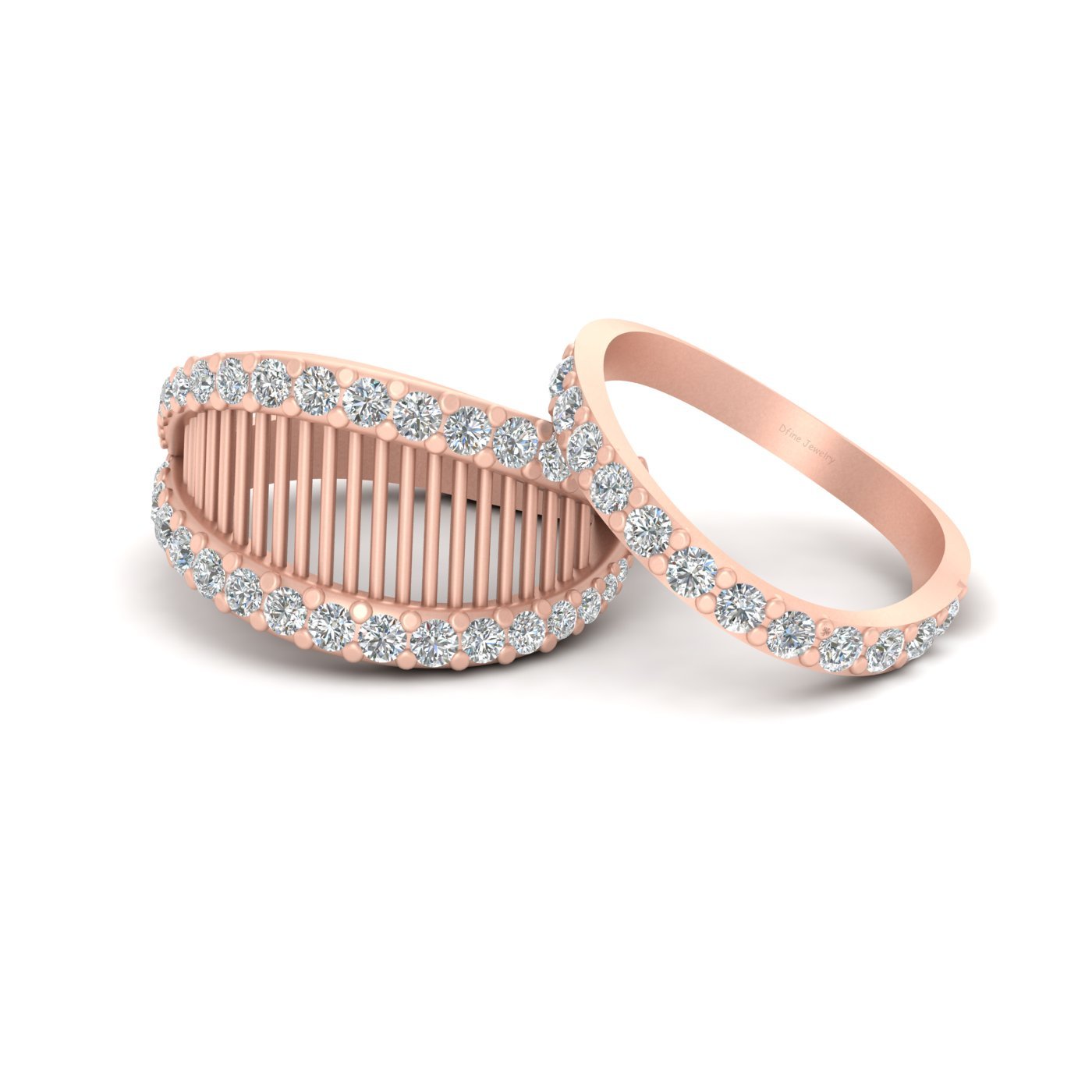 DIAMOND MESH ENGAGEMENT RING SET