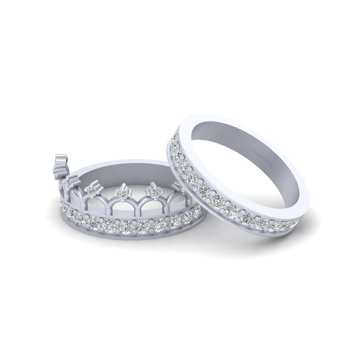 DIAMOND TIARA ENGAGEMENT RING SET