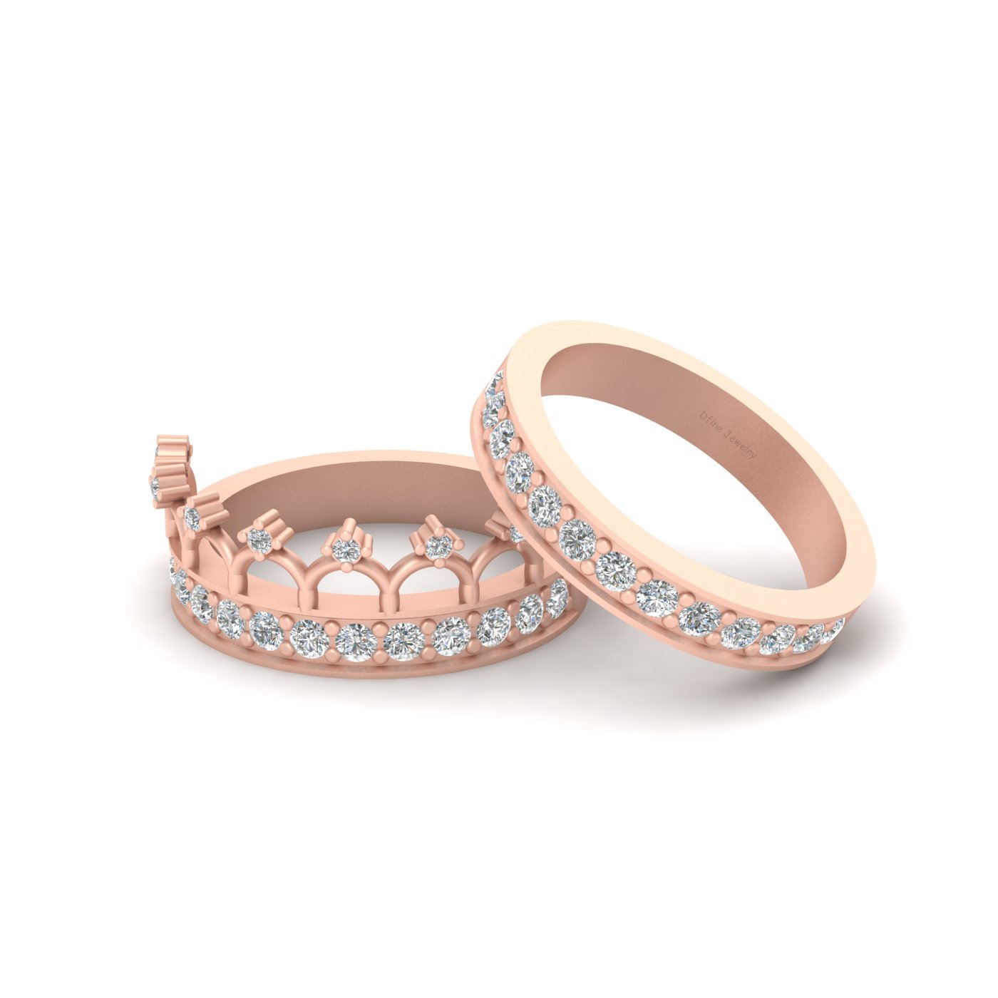 DIAMOND TIARA ENGAGEMENT RING SET