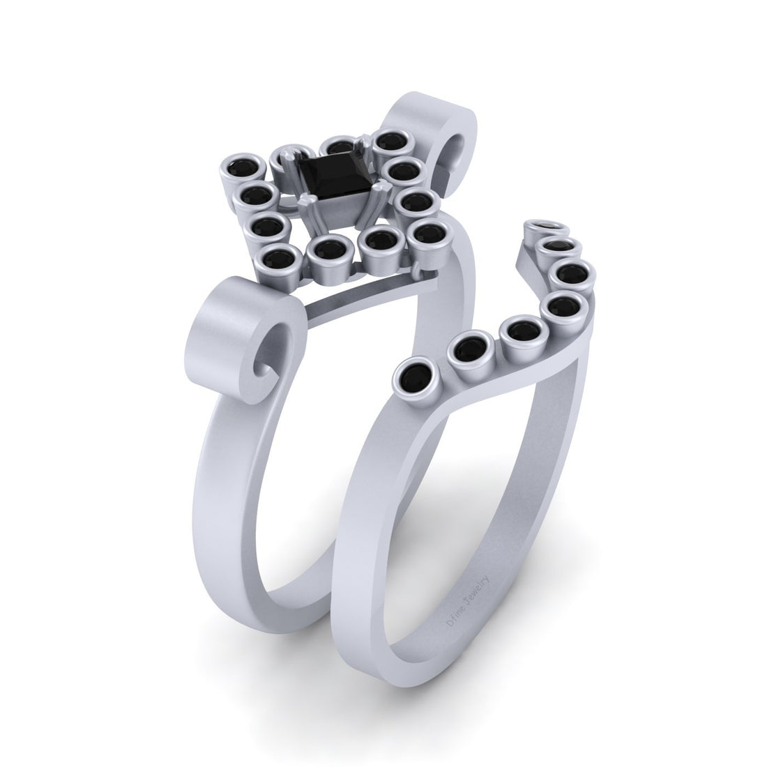 WHITE GOLD ENGAGEMENT RING SET