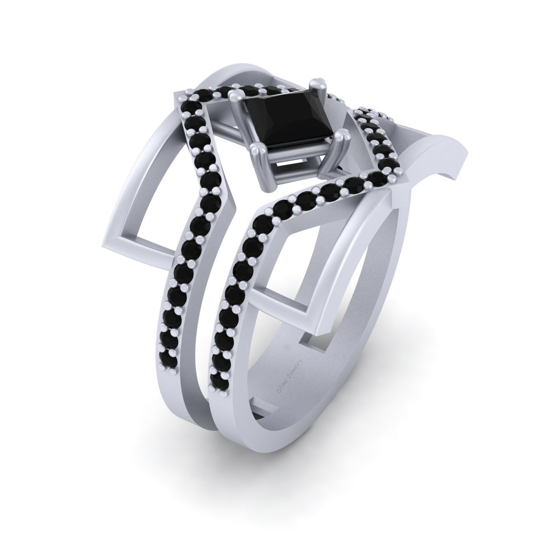 WHITE GOLD WEDDING RING FOR HER