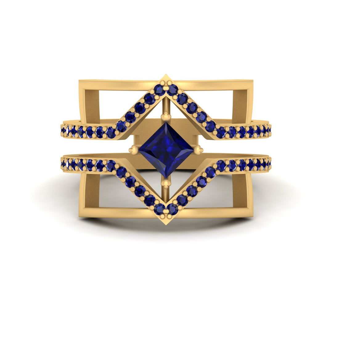 PRINCESS CUT SAPPHIRE ENGAGEMENT RING