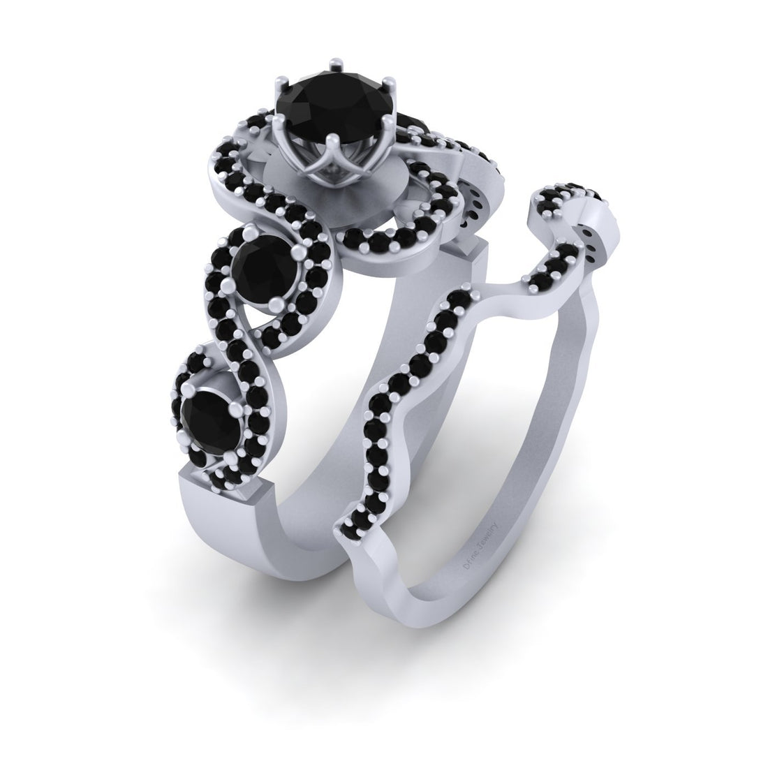 ENTWINED WEDDING RING SET