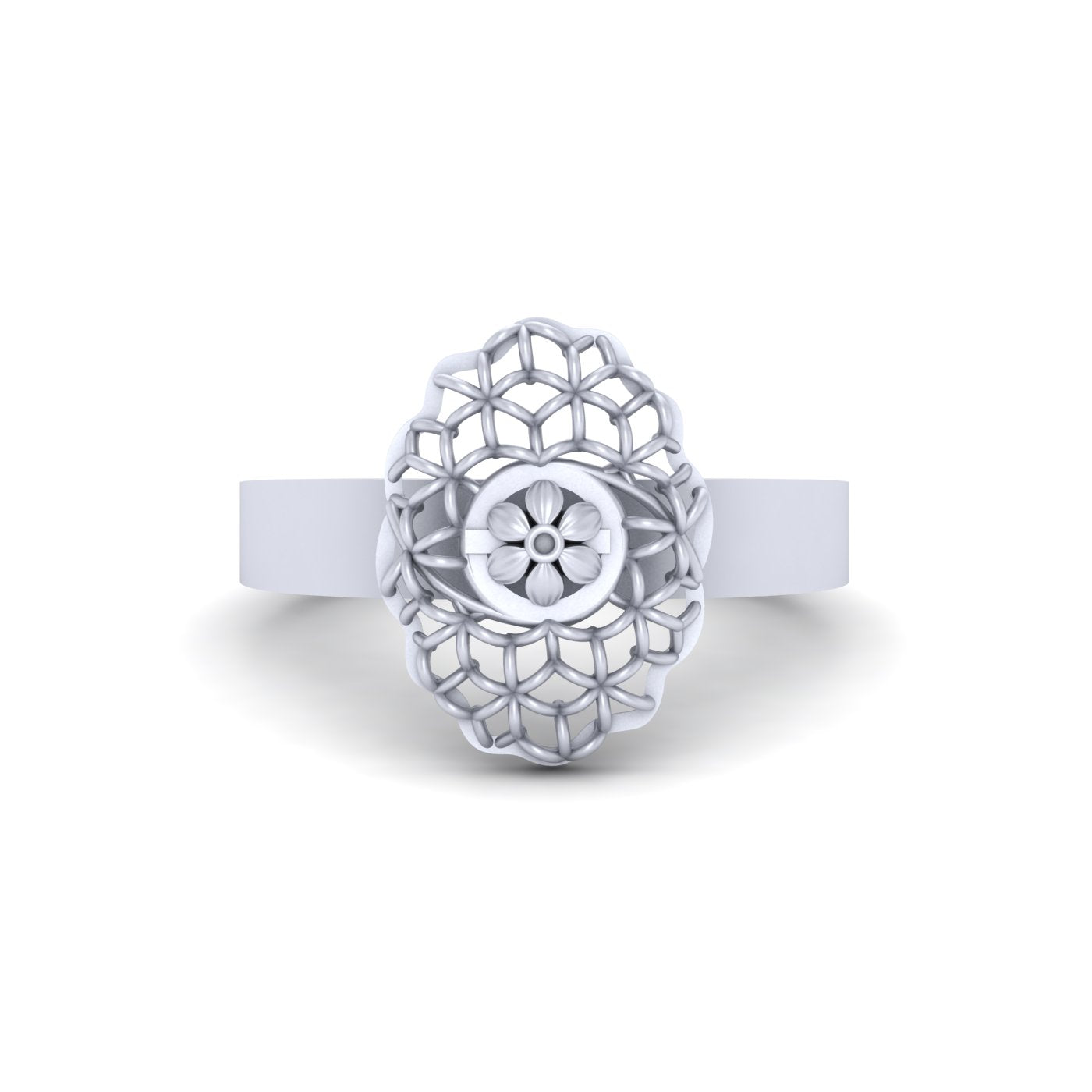 FLORAL MESH ENGAGEMENT RING