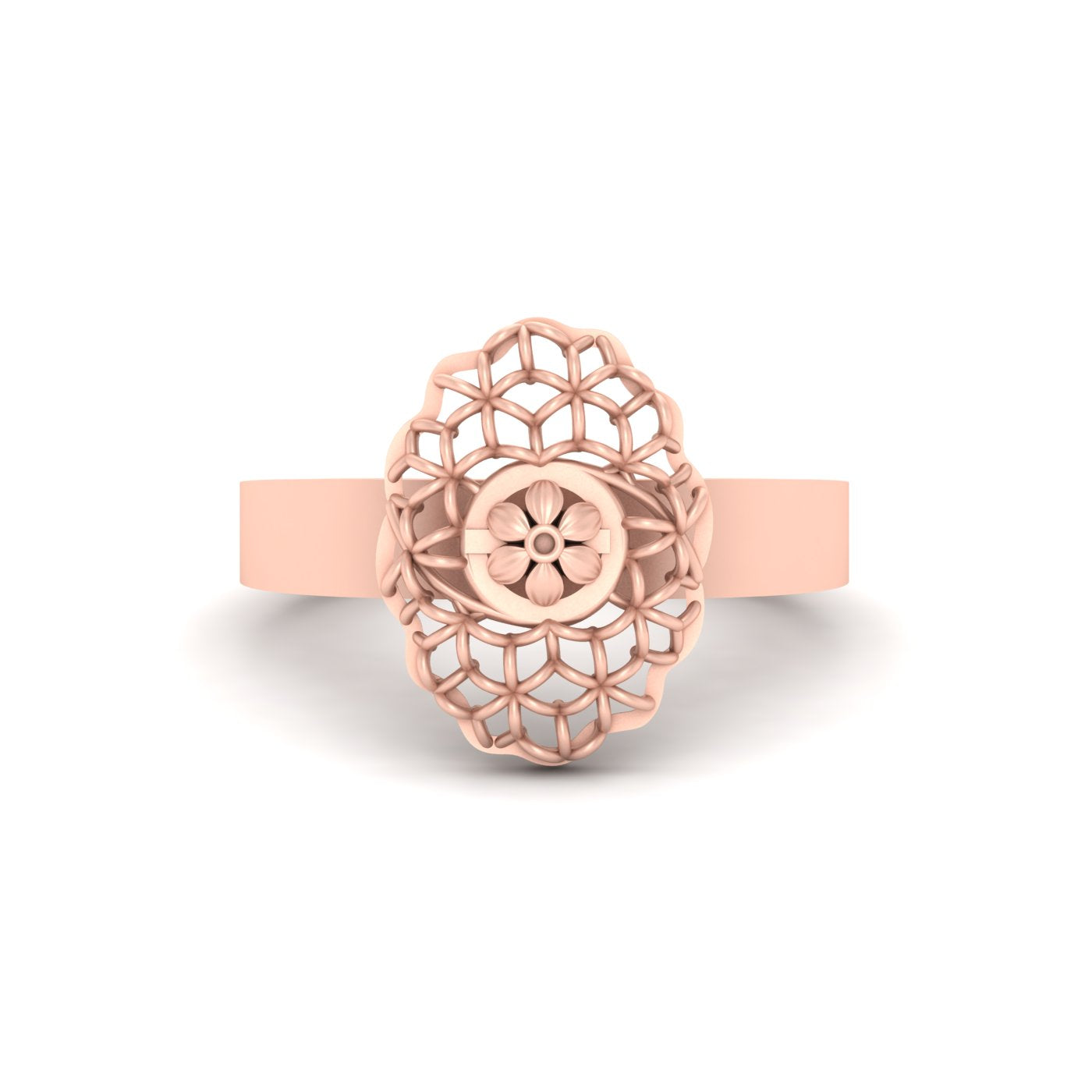 FLORAL MESH ENGAGEMENT RING