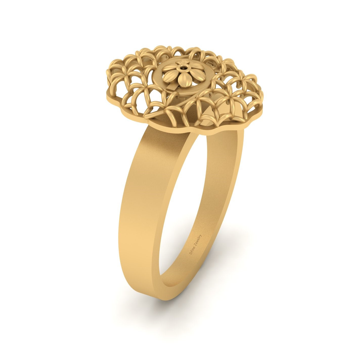 FLORAL MESH ENGAGEMENT RING