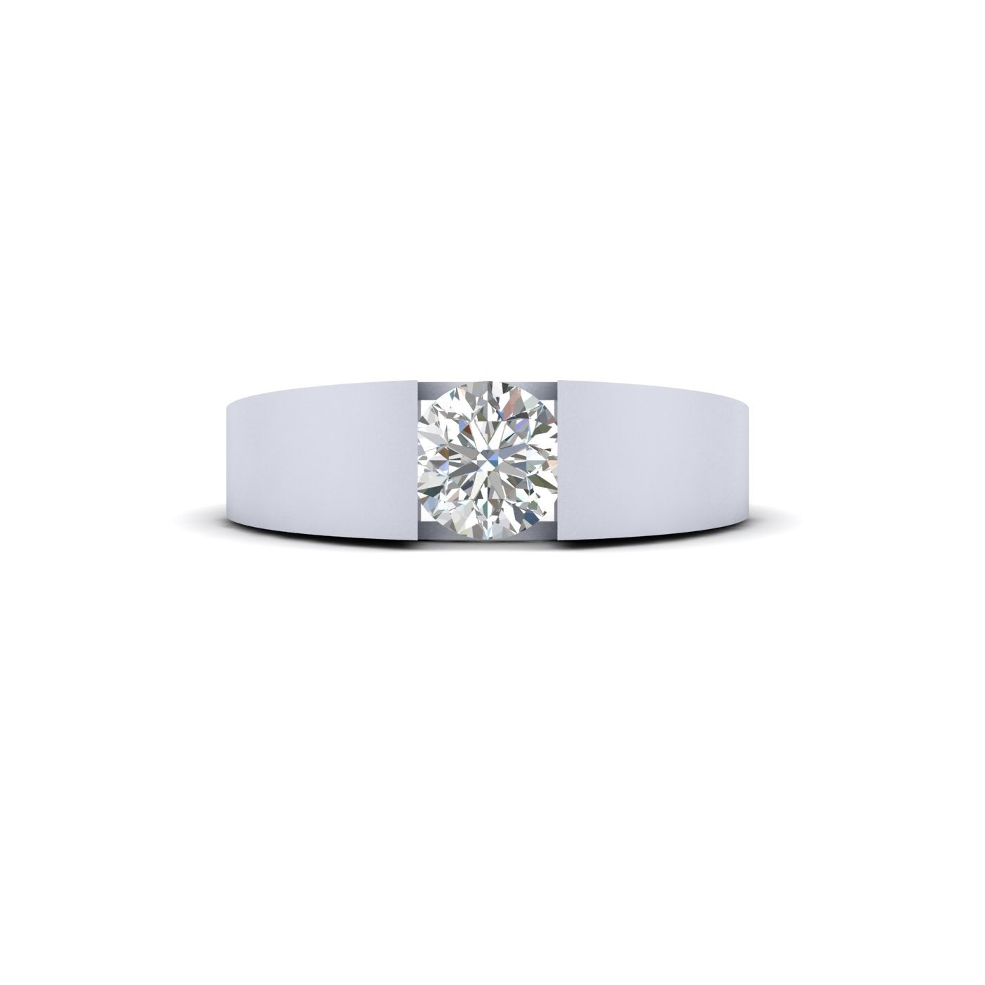 SOLITAIRE MOISSANITE WEDDING RING FOR MEN