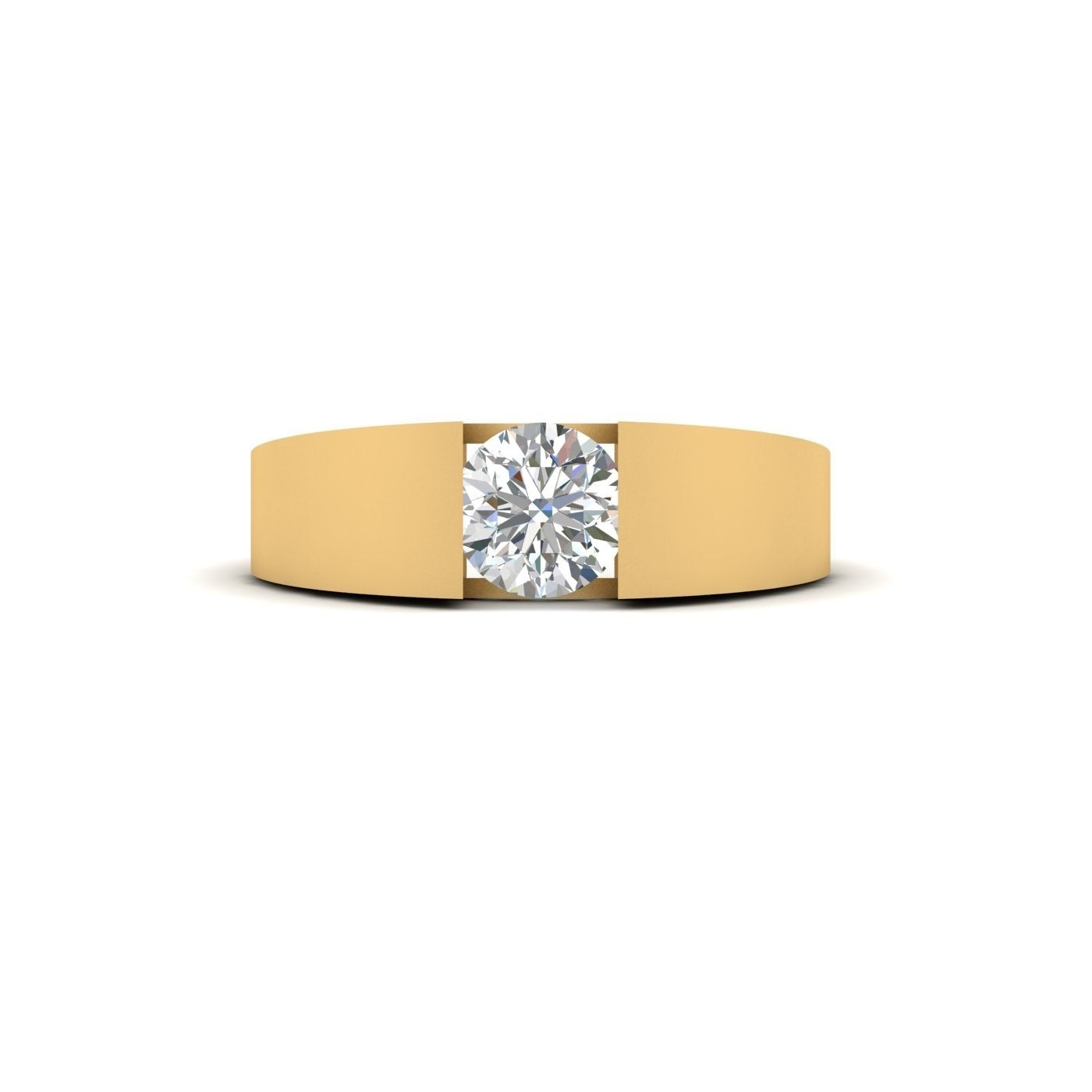 SOLITAIRE MOISSANITE WEDDING RING FOR MEN