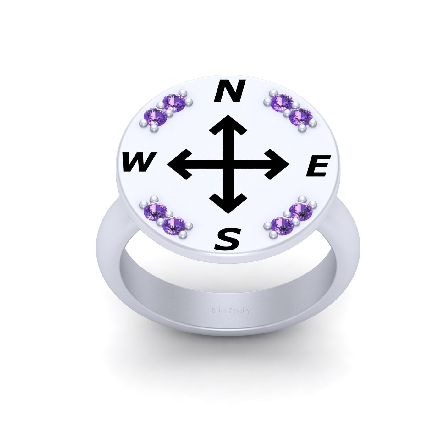 COMPASS DIRECTION WEDDING RING