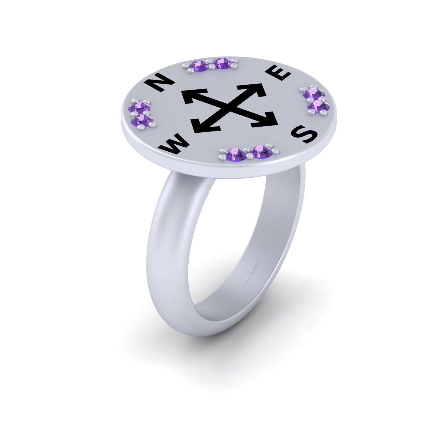 COMPASS DIRECTION WEDDING RING