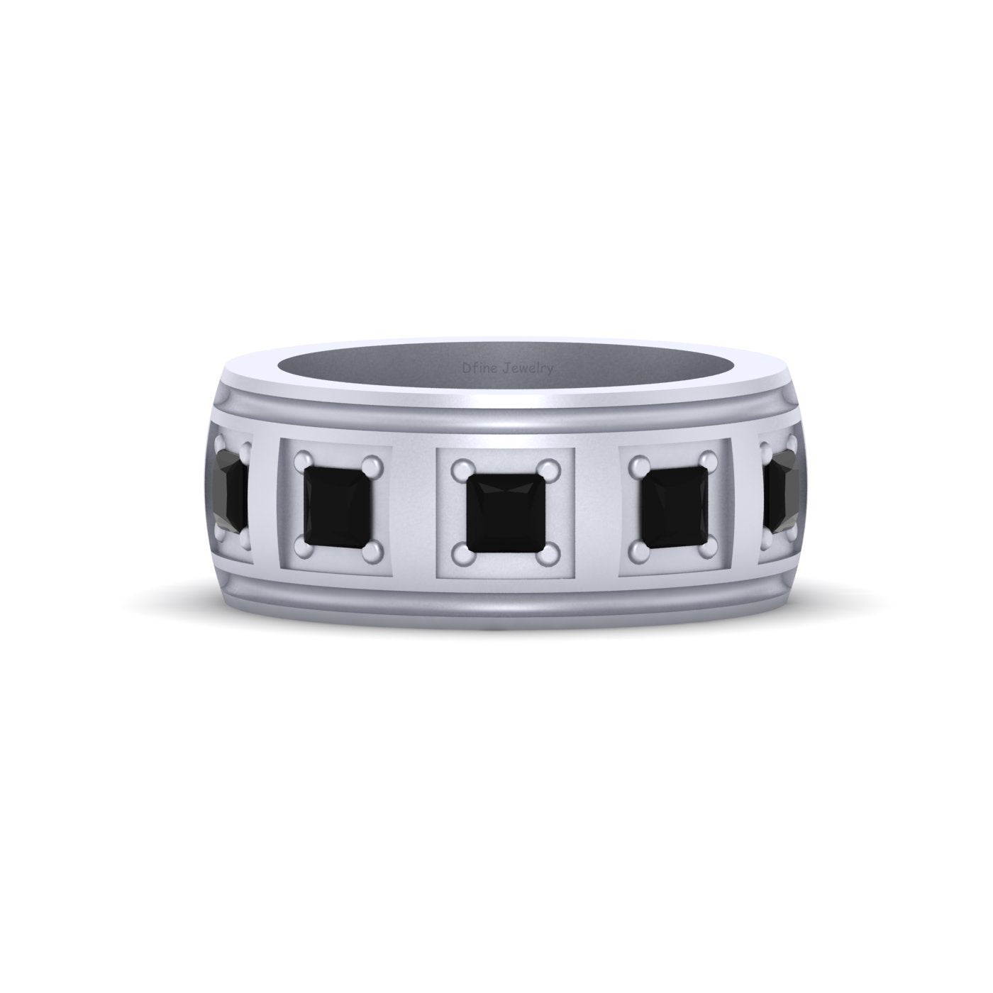 5 STONE WEDDING BAND FOR HIM