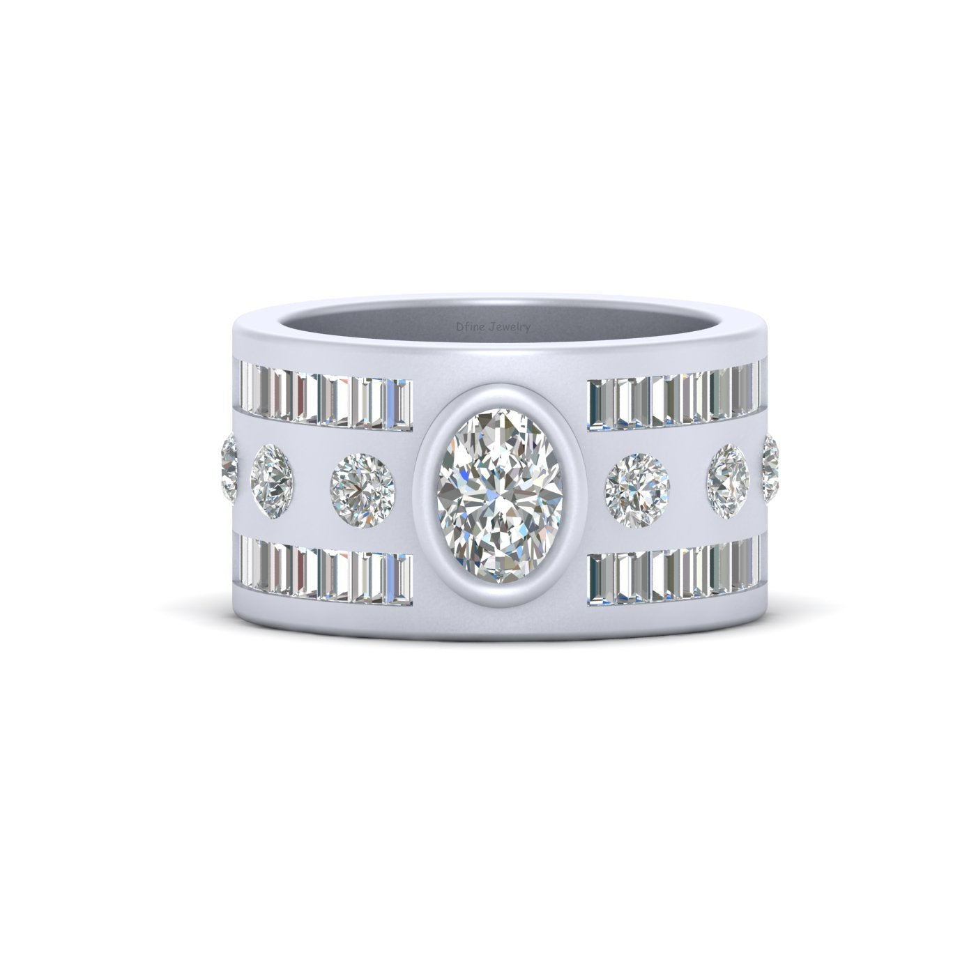 OVAL DIAMOND ENGAGEMENT BAND