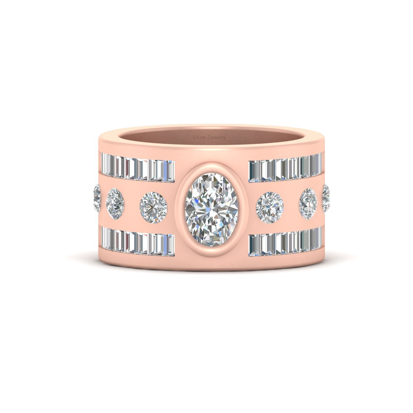 OVAL DIAMOND ENGAGEMENT BAND