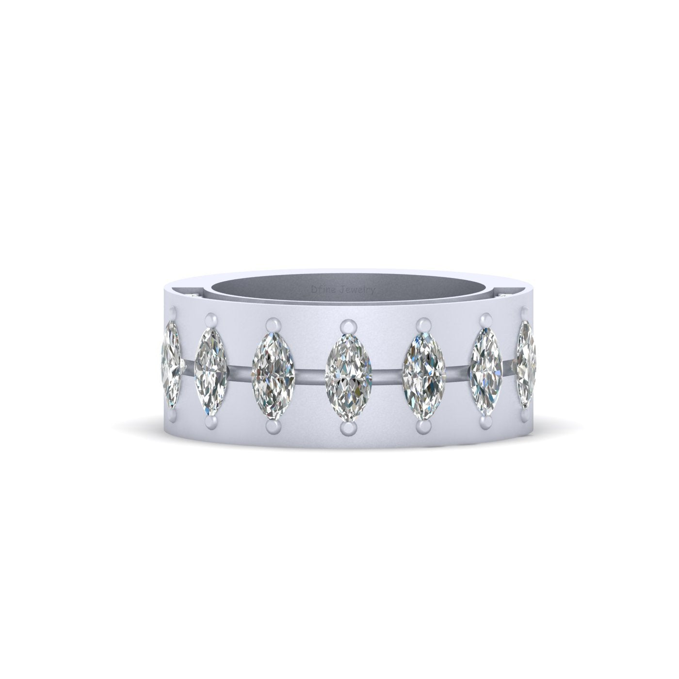 WHITE GOLD WEDDING BAND WOMENS