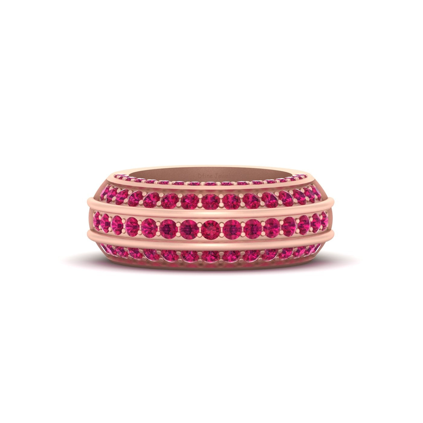 RUBY WEDDING BAND FOR HER