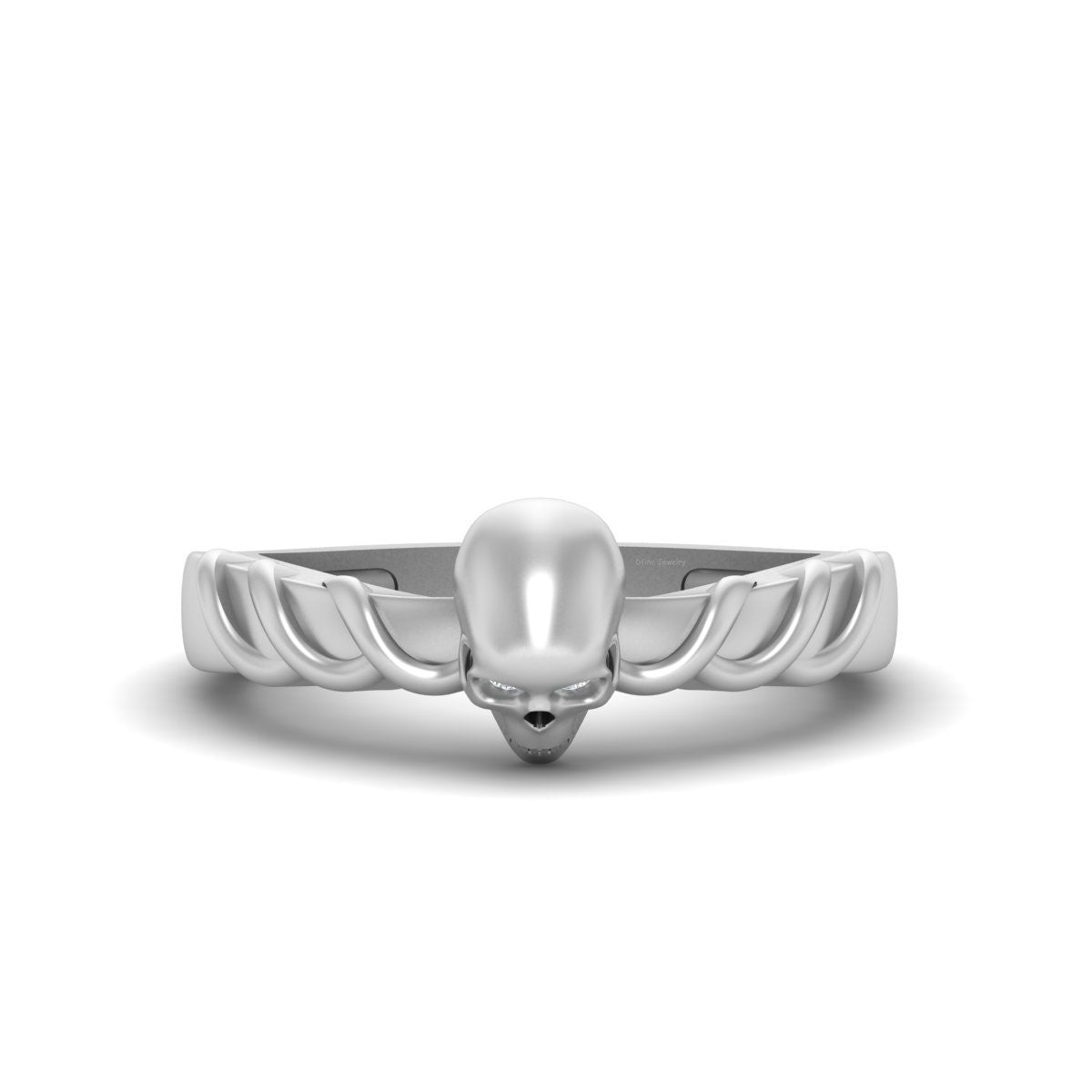 SILVER SKULL ENGAGEMENT RING