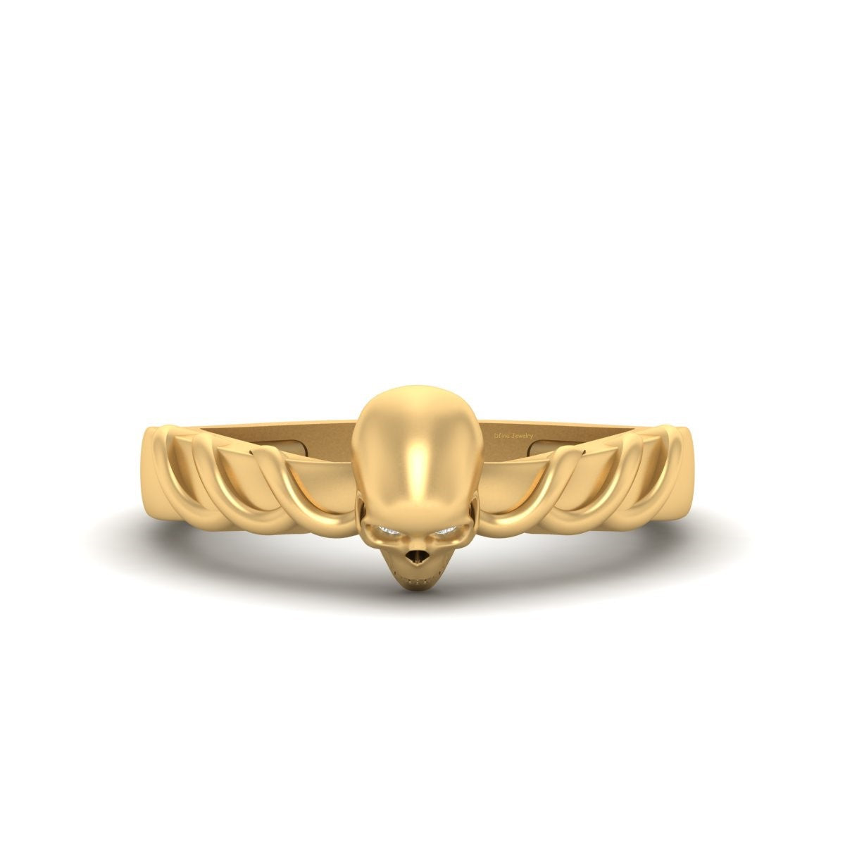 SILVER SKULL ENGAGEMENT RING