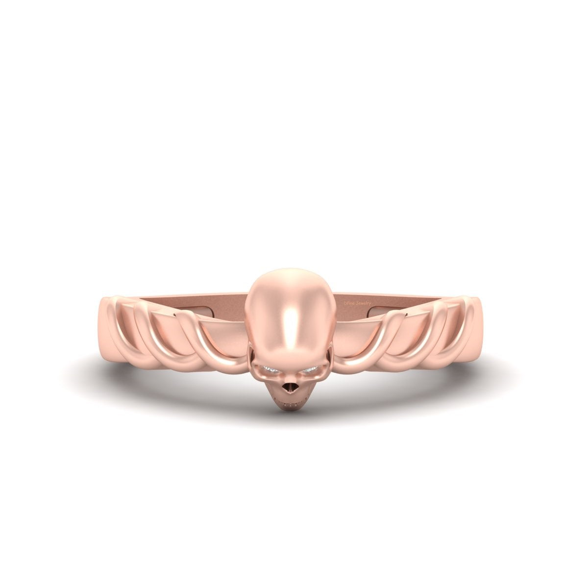 SILVER SKULL ENGAGEMENT RING