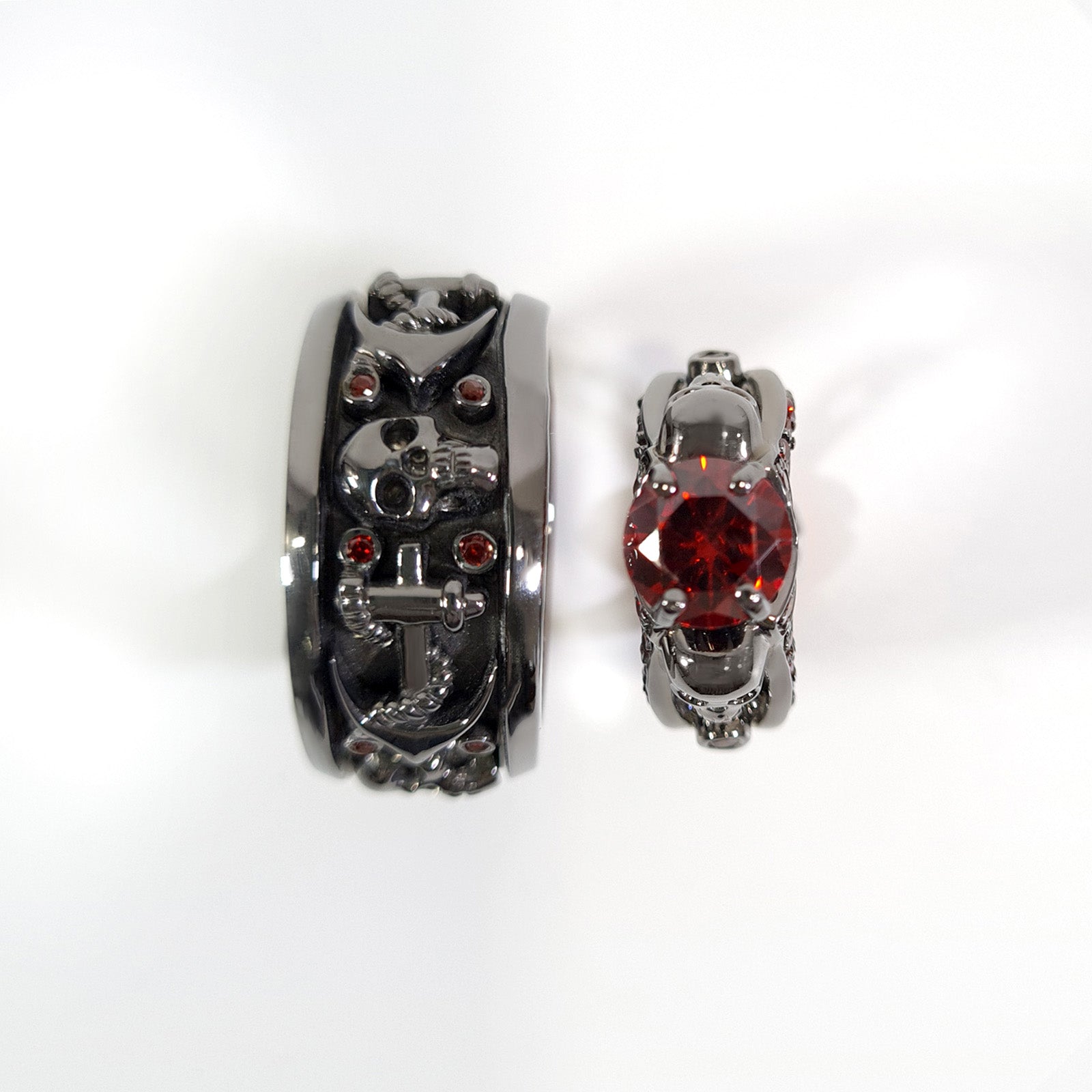 Skull Promise Rings For Couple