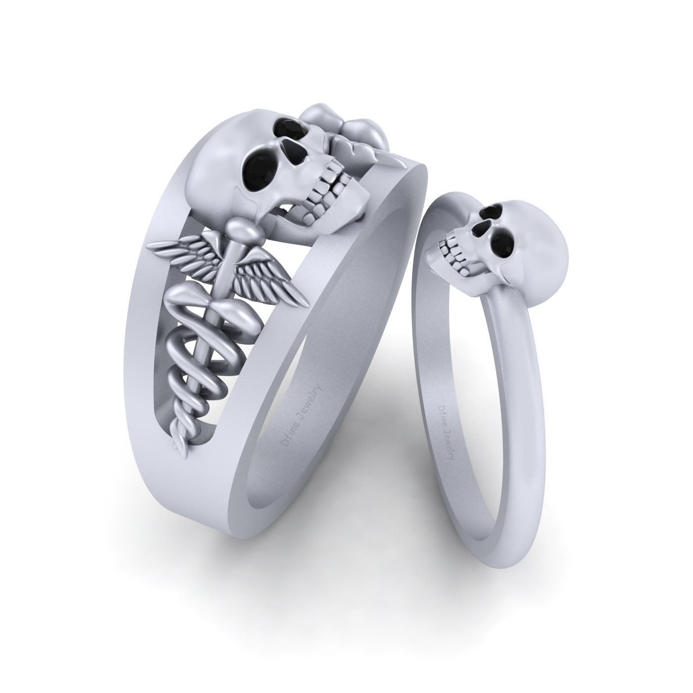 Doctor Logo Skull Rings