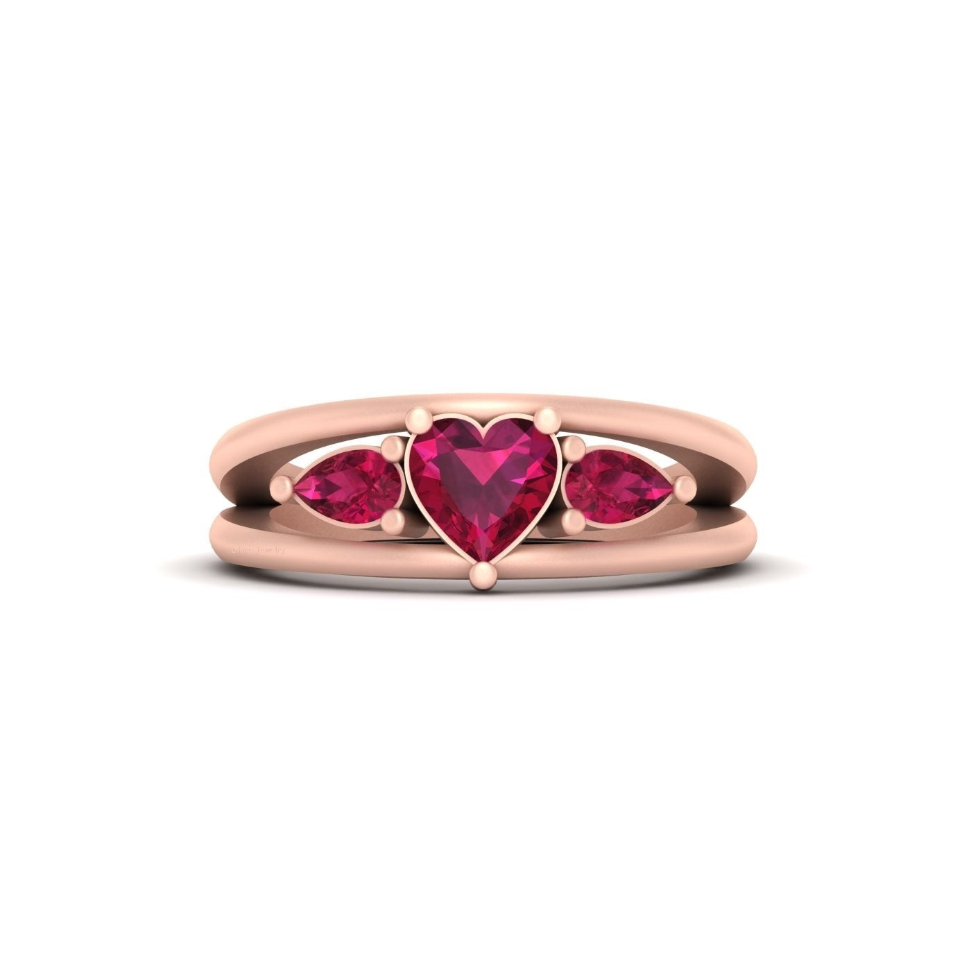Rose Gold Heart Promise Ring