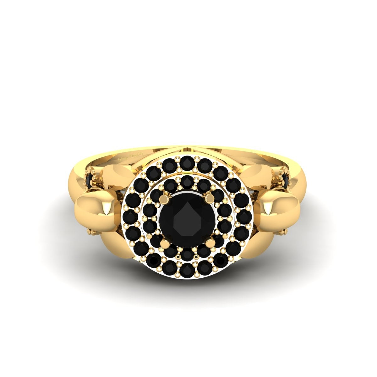 HALO SKULL WEDDING RING