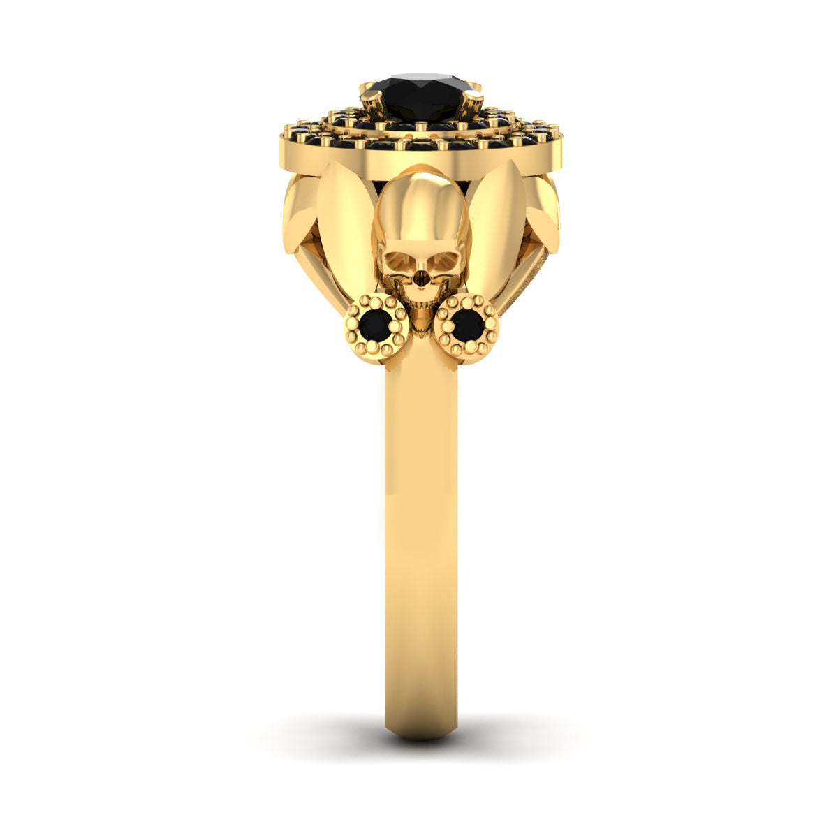 HALO SKULL WEDDING RING