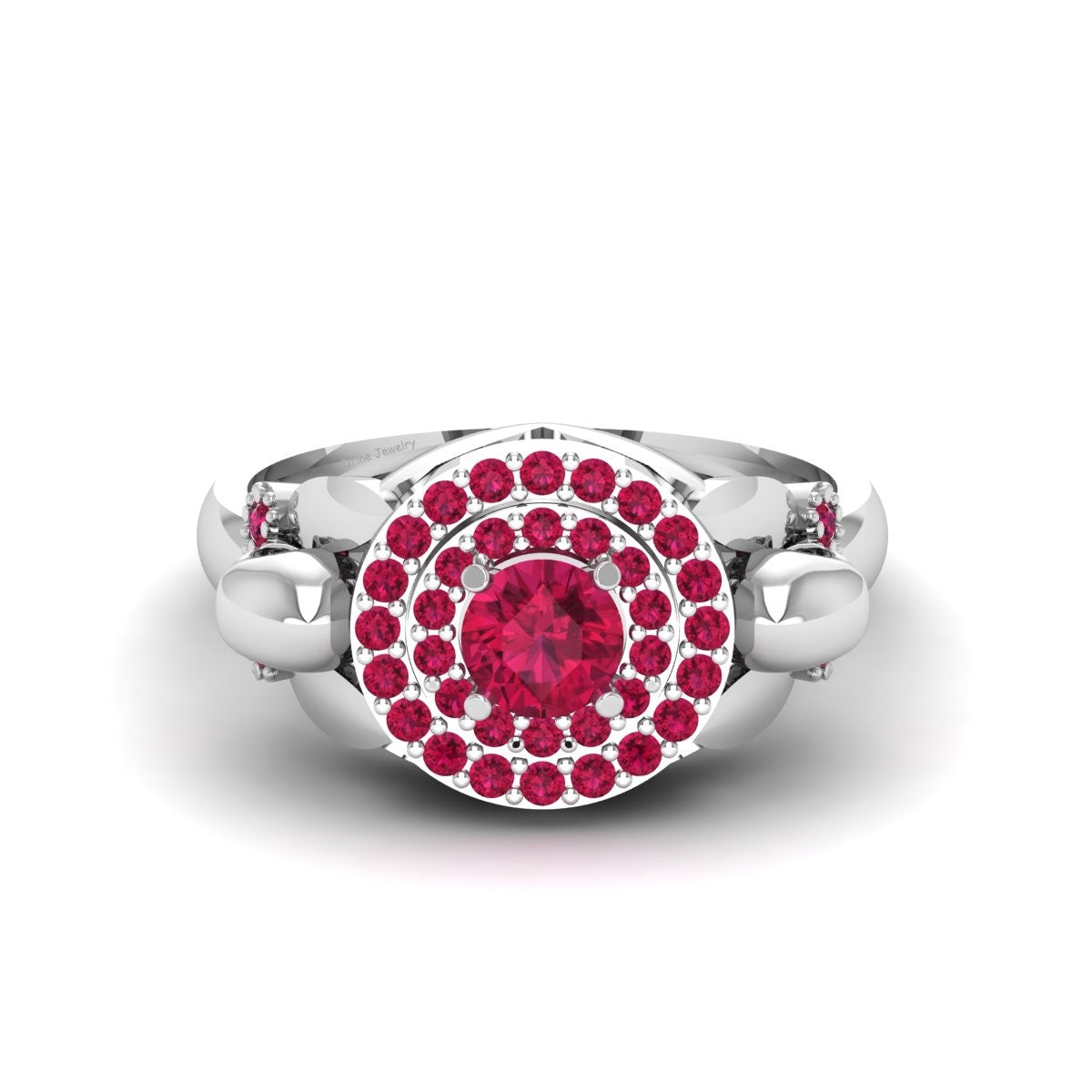 Ruby Gothic Wedding Ring