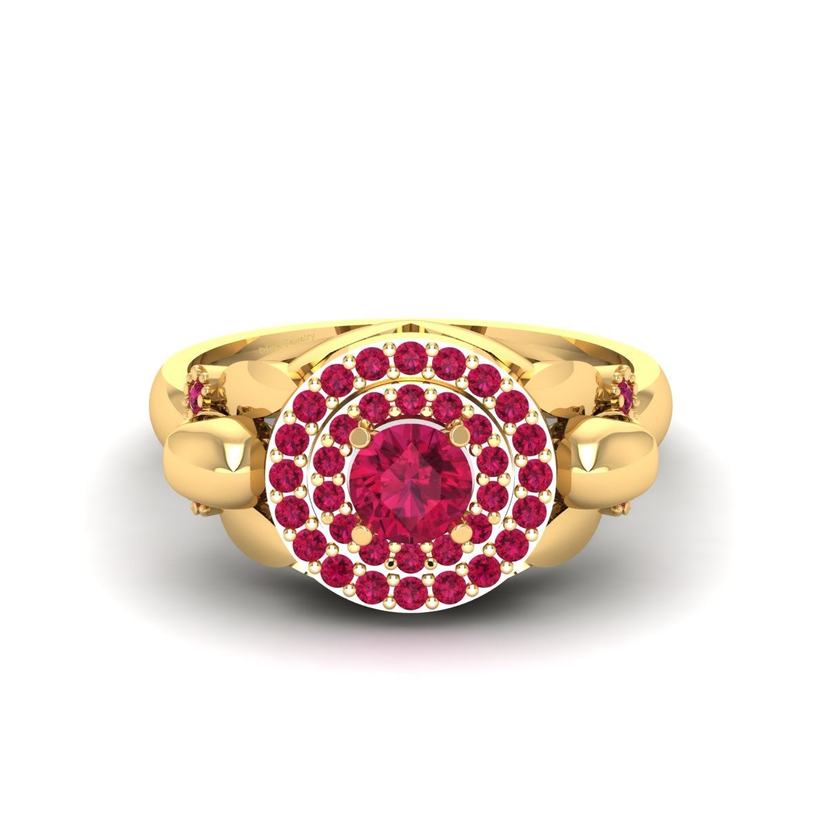Ruby Gothic Wedding Ring