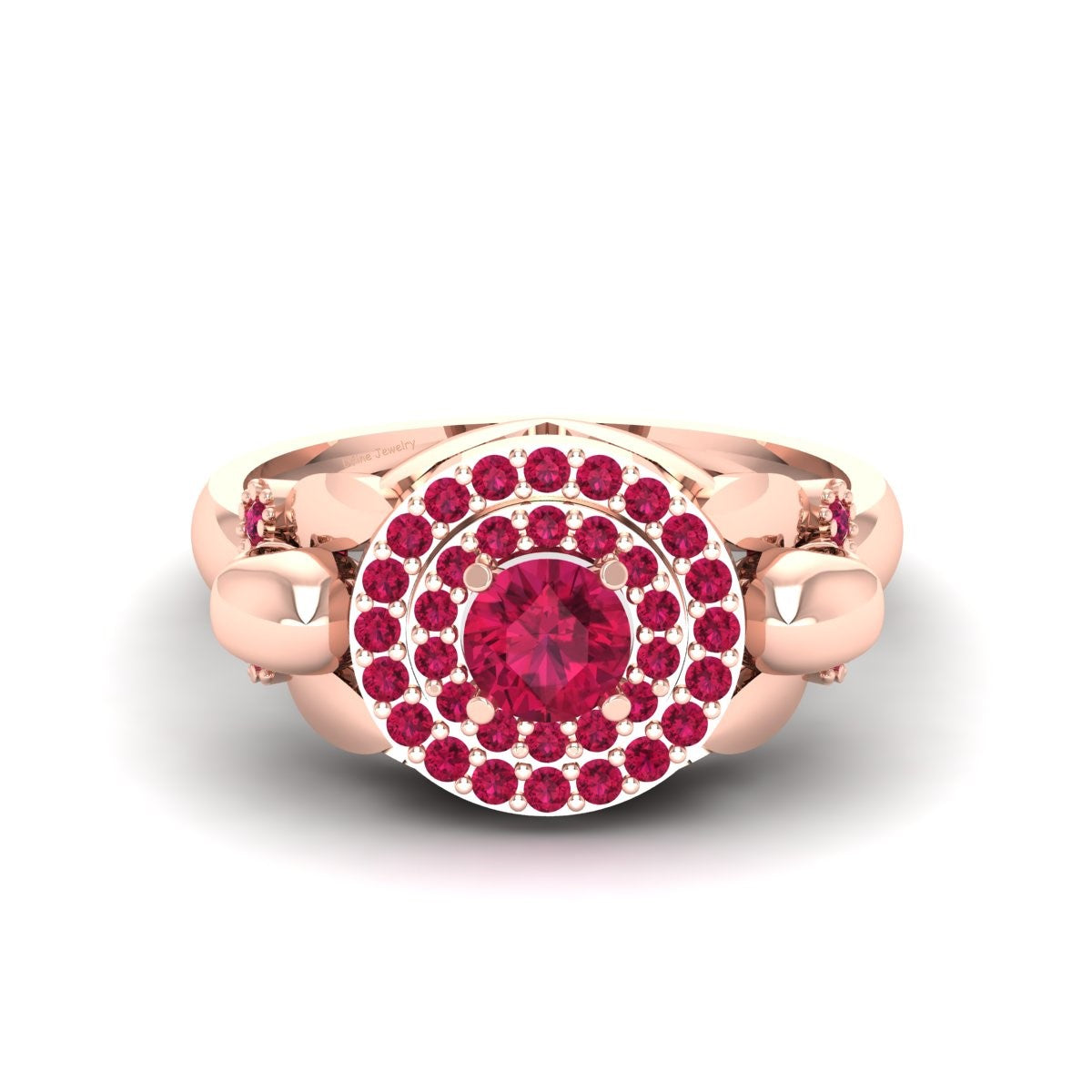 Ruby Gothic Wedding Ring