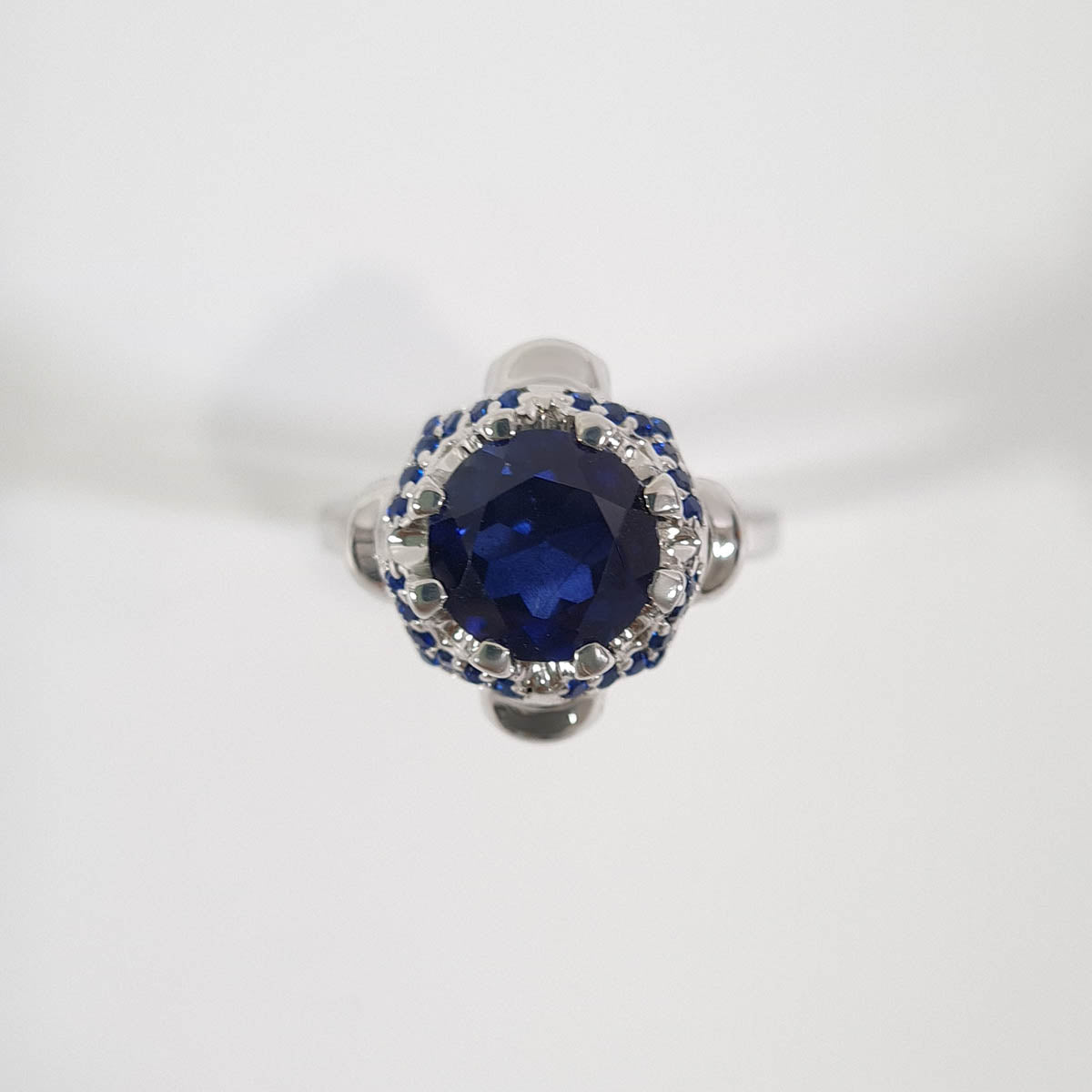 SAPPHIRE SKULL ENGAGEMENT RING