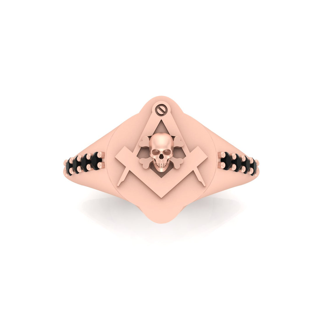 MASONIC SKULL ENGAGEMENT RING