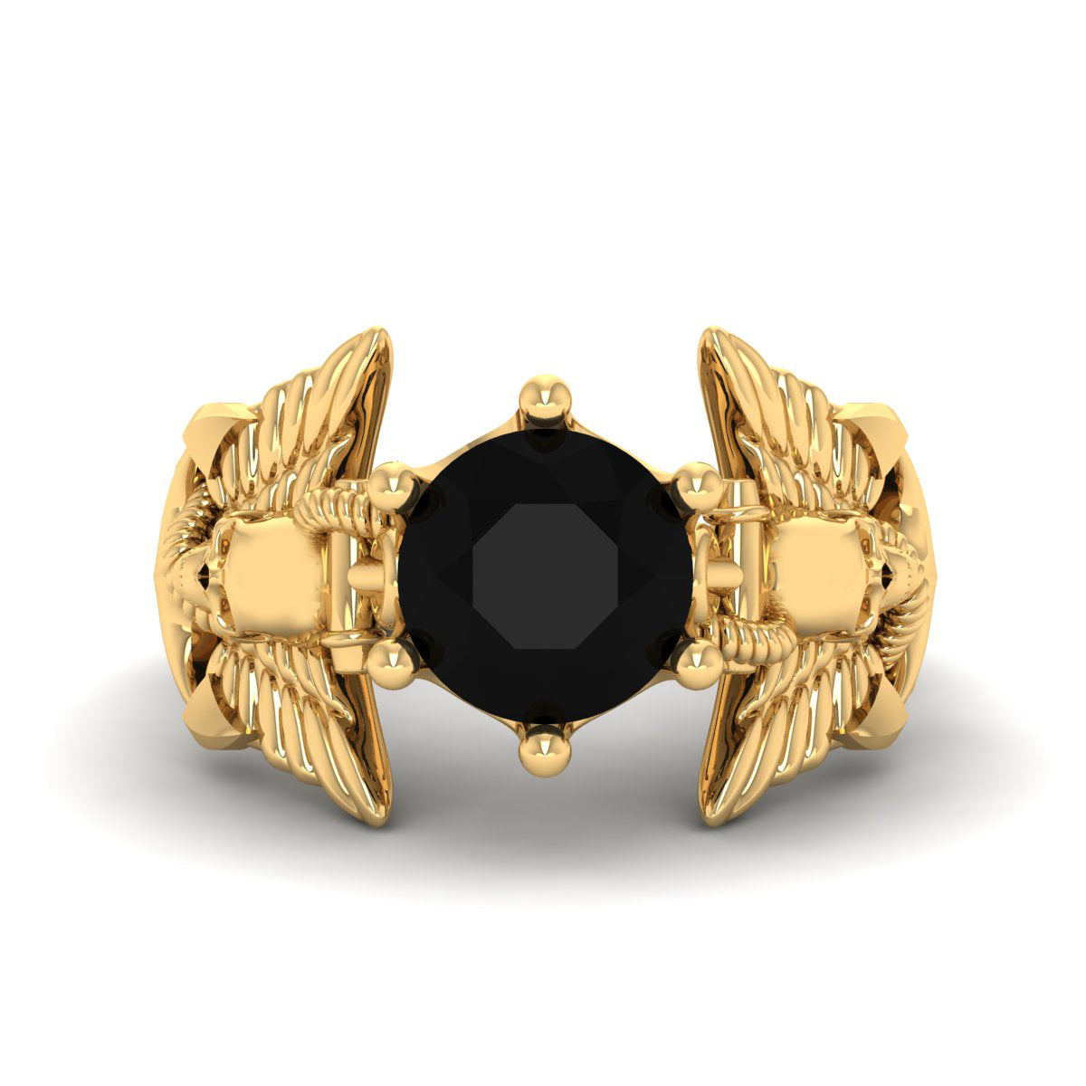 Anchor Wings Skull Ring