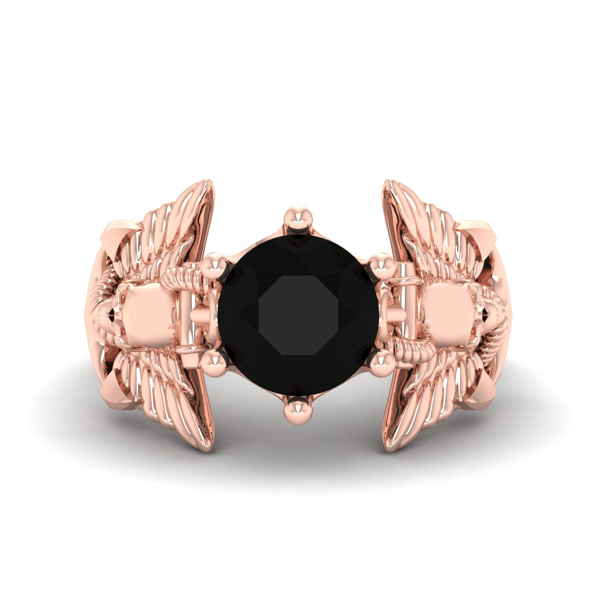 Anchor Wings Skull Ring