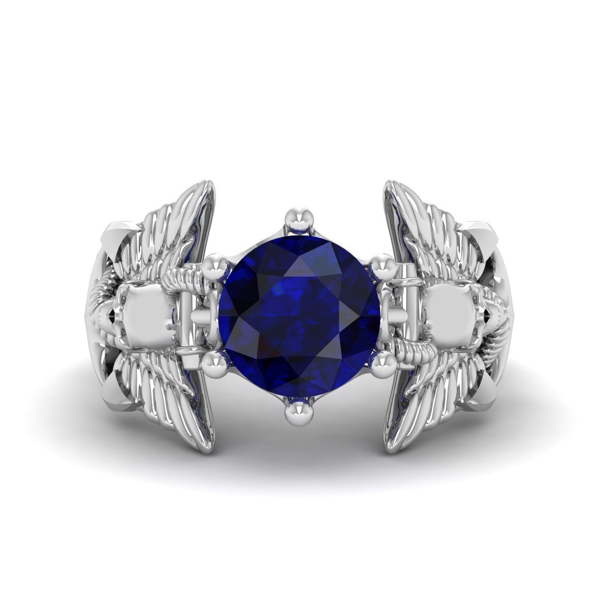 SAPPHIRE GOTHIC ENGAGEMENT RING