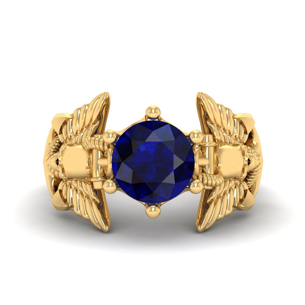 SAPPHIRE GOTHIC ENGAGEMENT RING