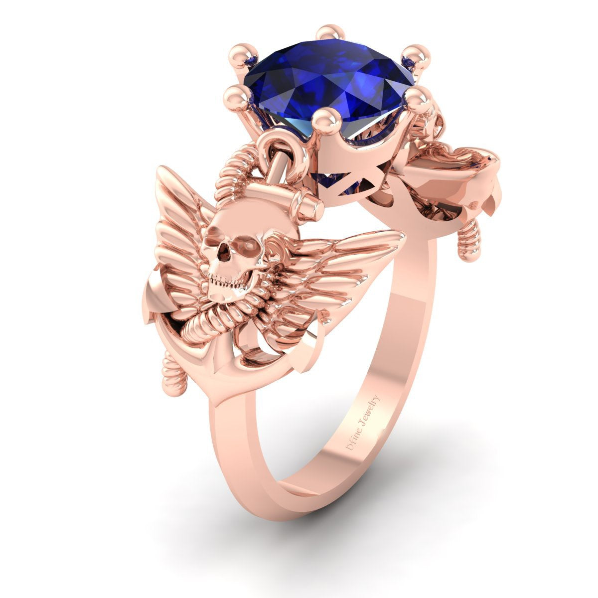 SAPPHIRE GOTHIC ENGAGEMENT RING