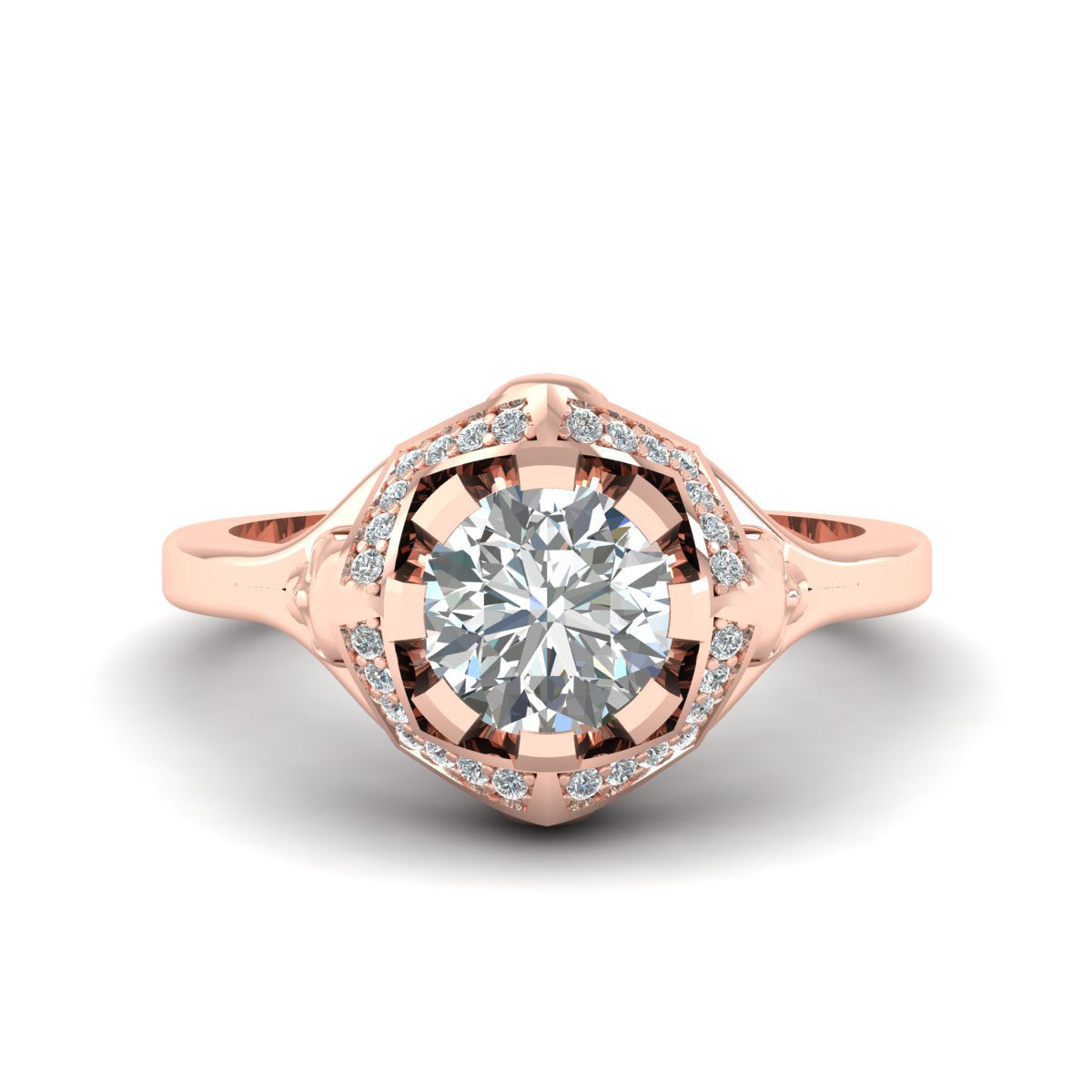 1.45TCW Diamond Skull Wedding Ring