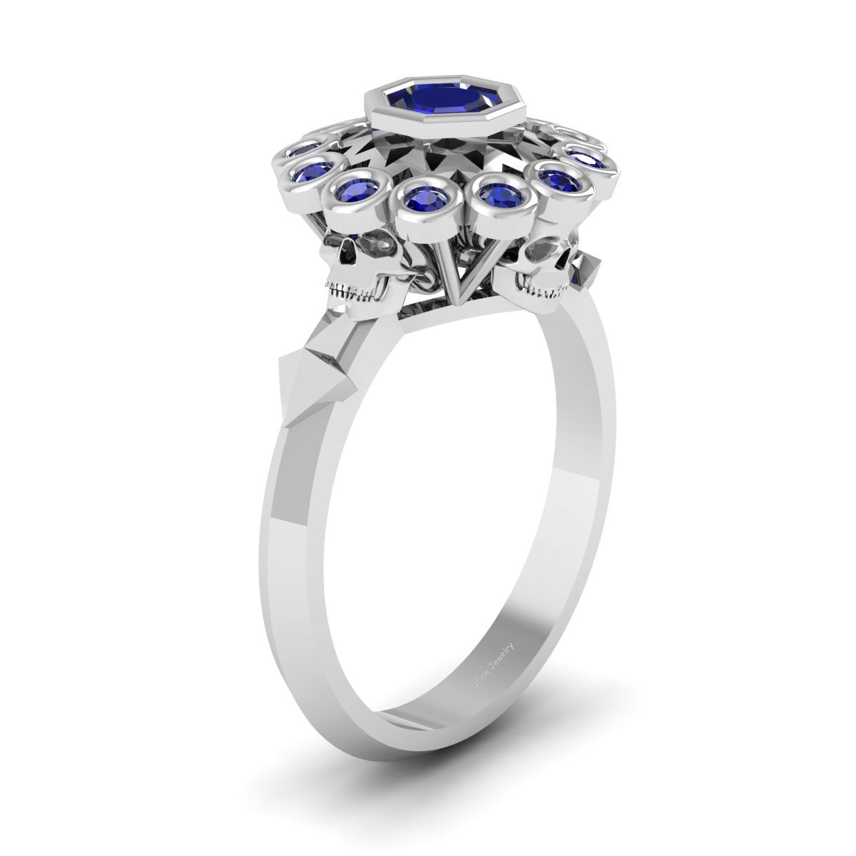 ROSE GOLD SKULL ENGAGEMENT RING