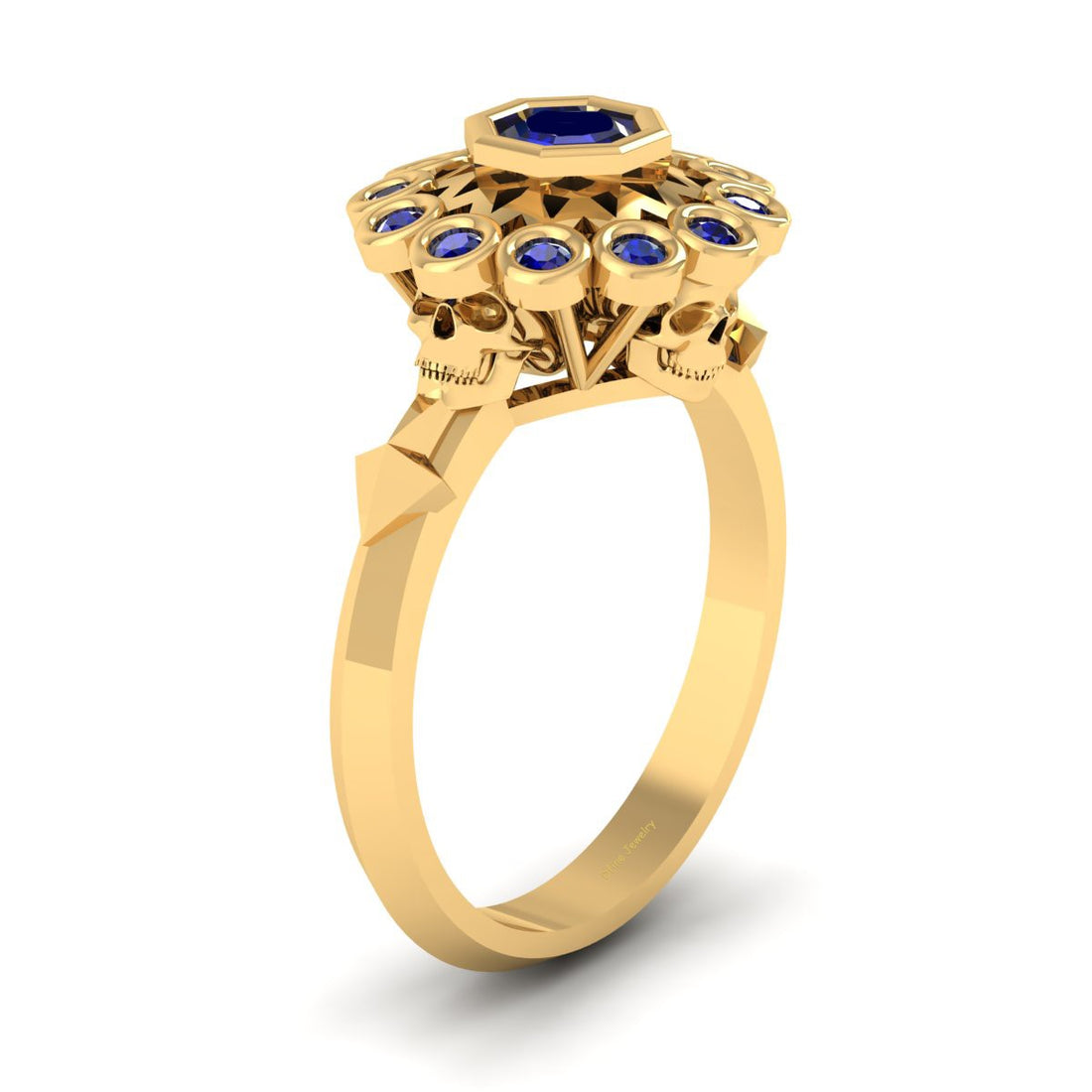 ROSE GOLD SKULL ENGAGEMENT RING
