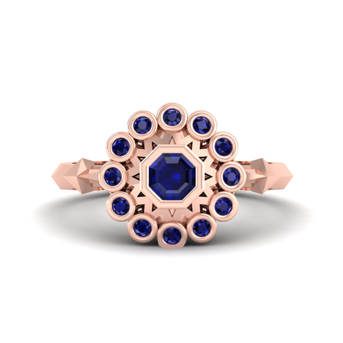 ROSE GOLD SKULL ENGAGEMENT RING