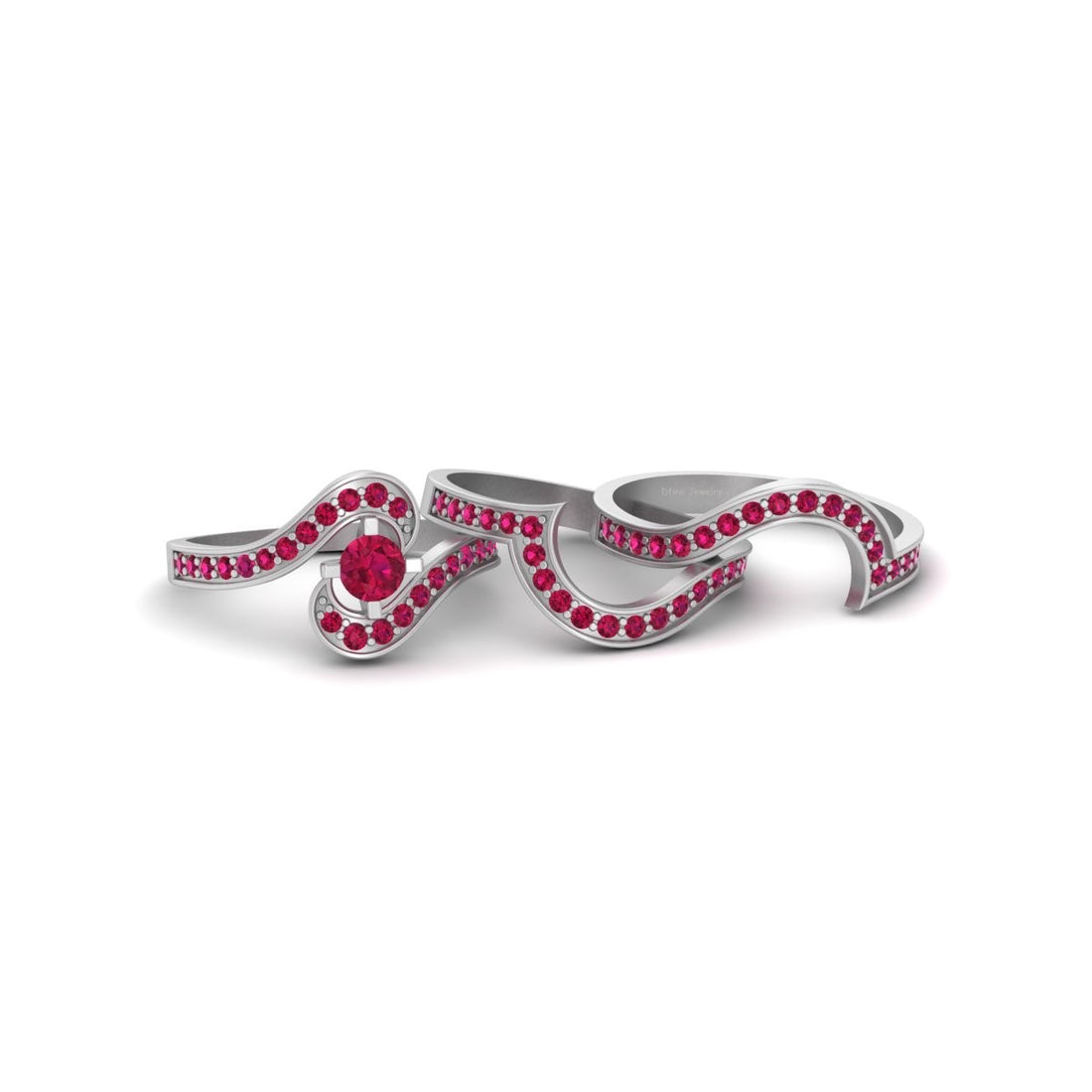 WHITE GOLD WEDDING SET