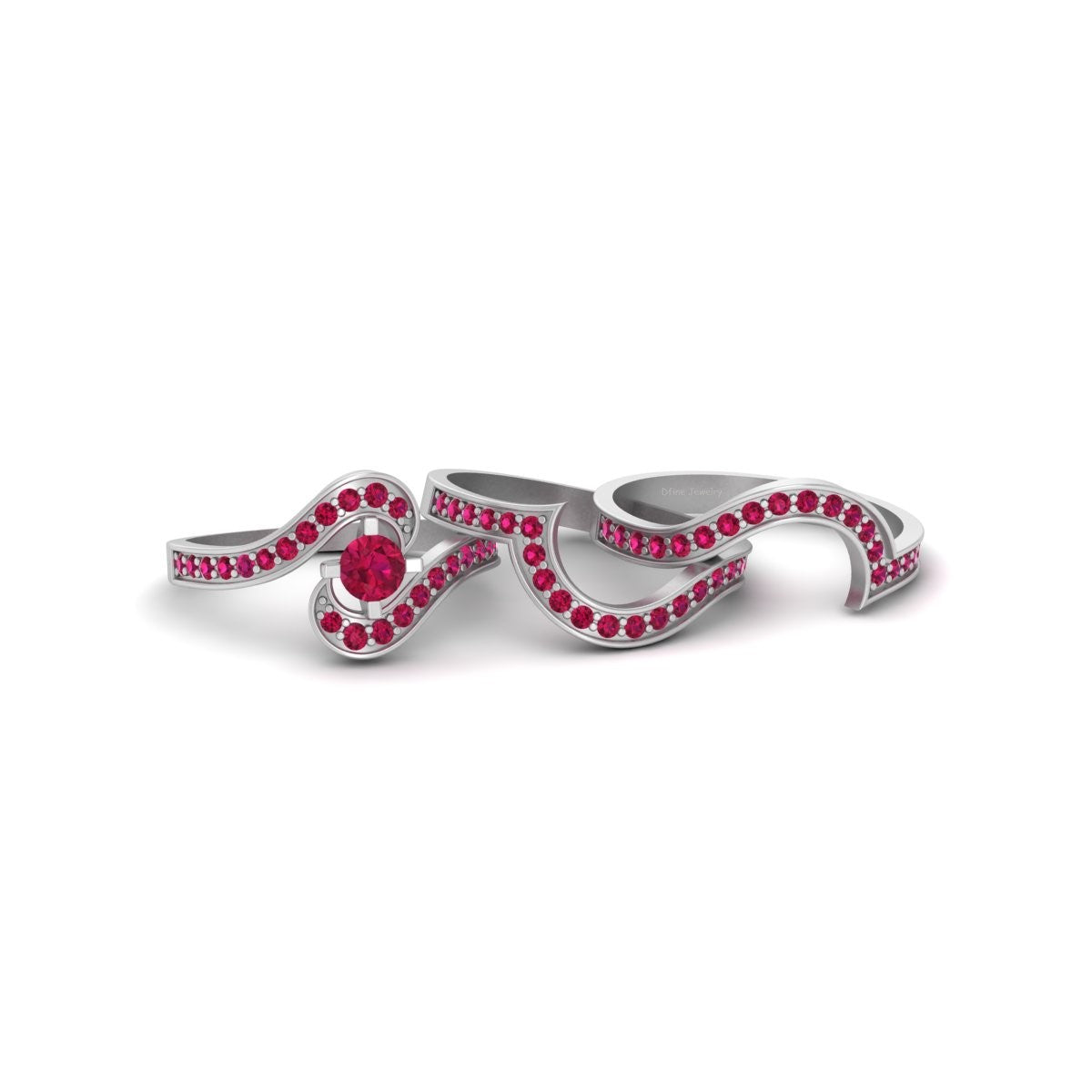 WHITE GOLD WEDDING SET