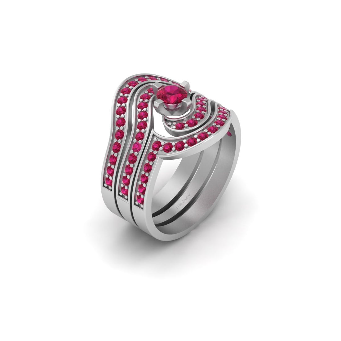WHITE GOLD WEDDING SET