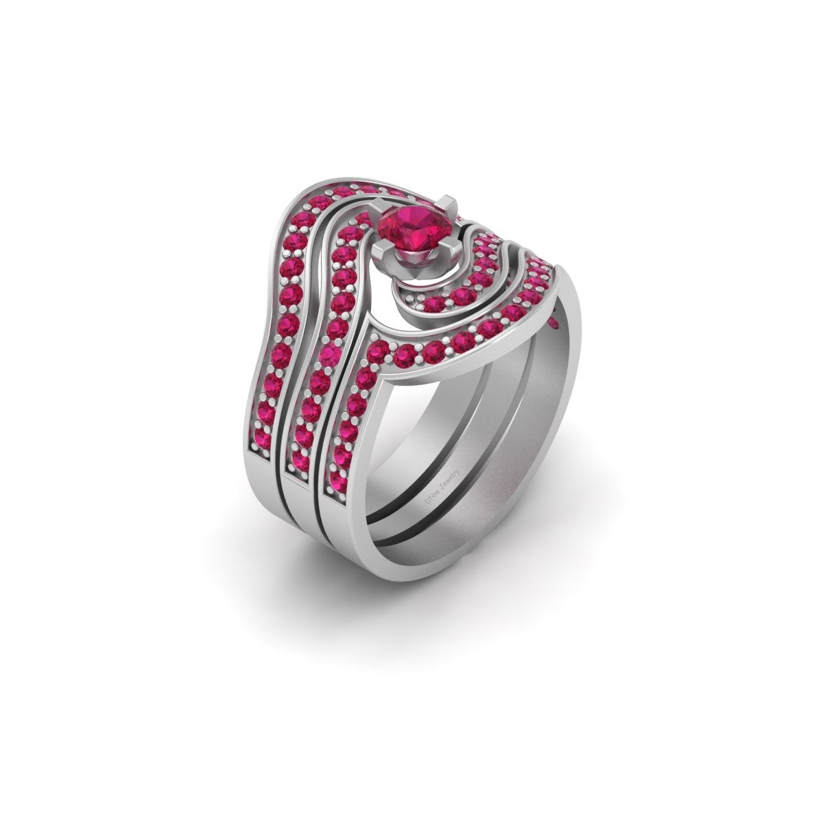 WHITE GOLD WEDDING SET