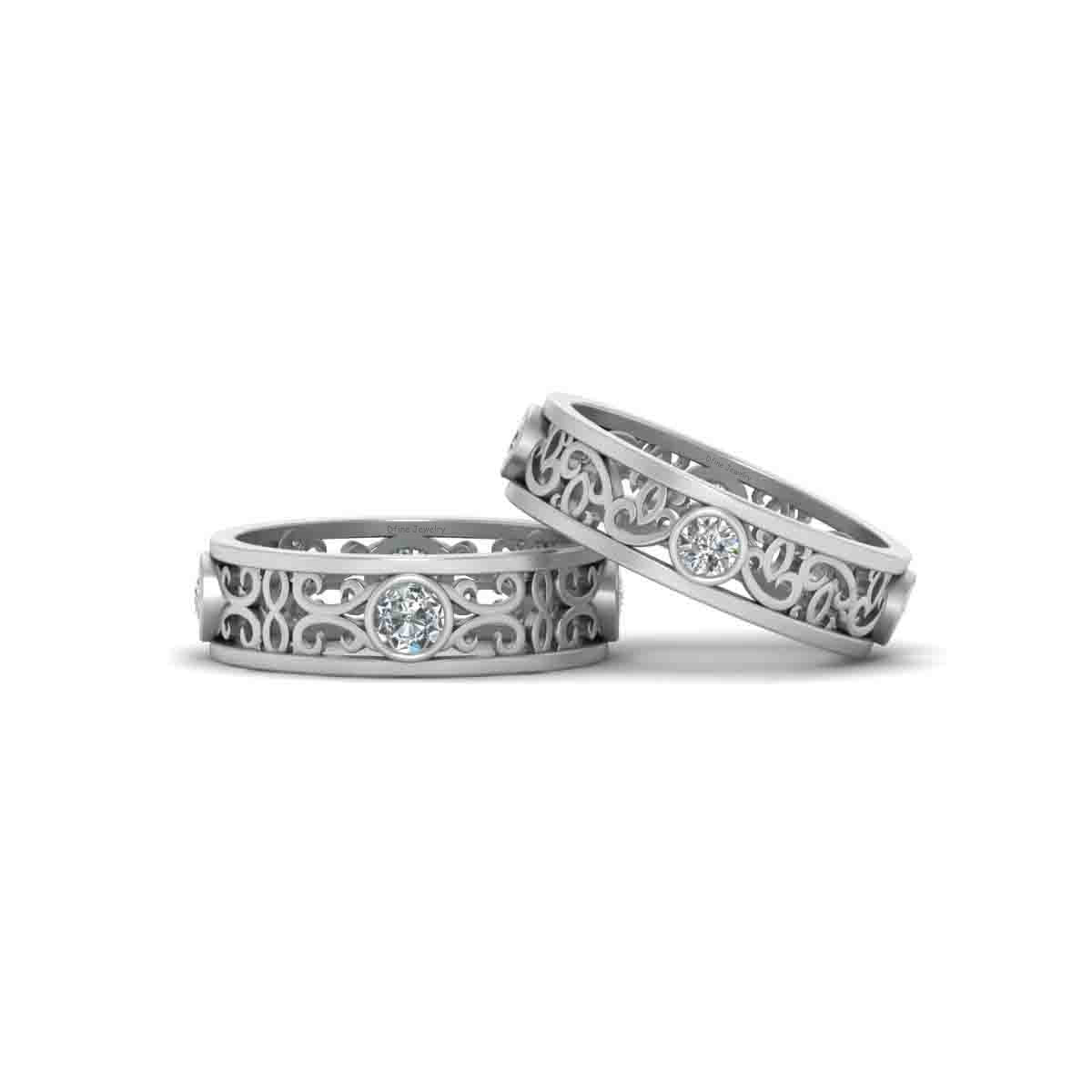 Diamond Celtic Wedding Bands