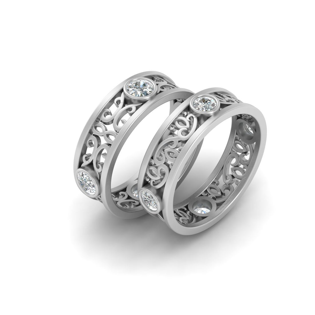 Diamond Celtic Wedding Bands