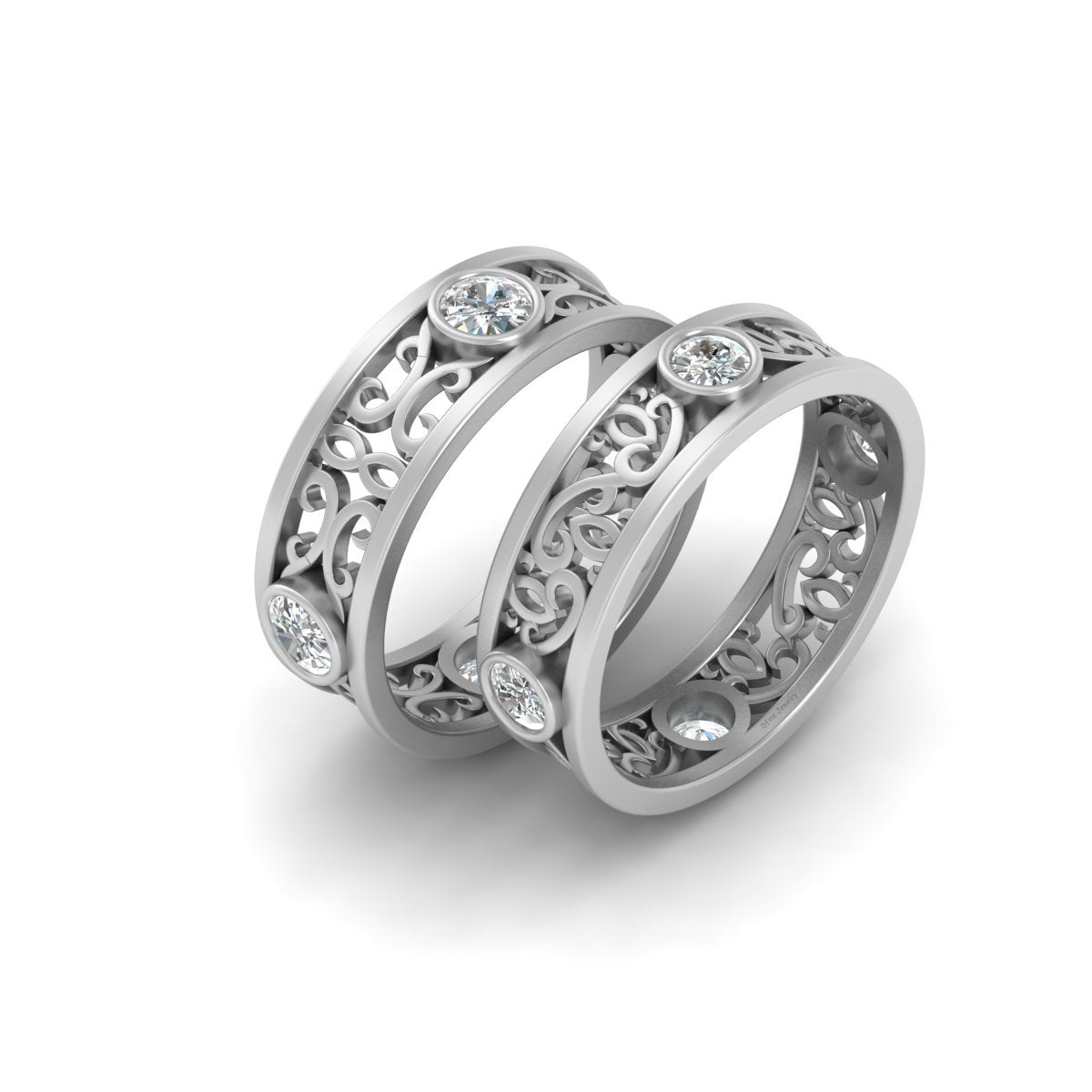 Diamond Celtic Wedding Bands