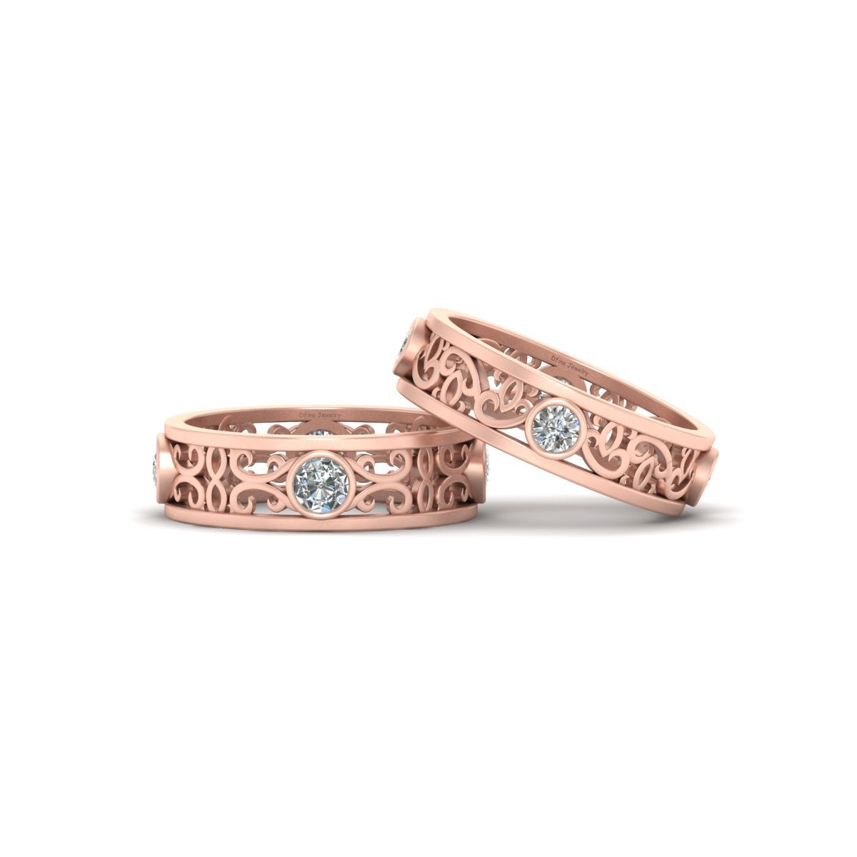 Diamond Celtic Wedding Bands