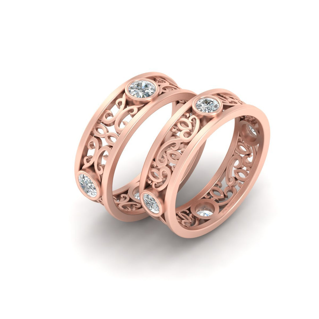 Diamond Celtic Wedding Bands